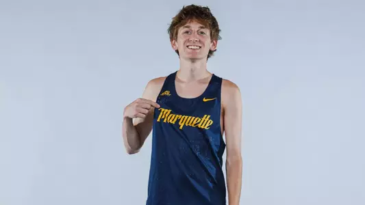 Brady Nelson
Marquette Cross Country poses for media day pictures in the Al McGuire Center in Milwaukee, WI on August 21st, 2025.