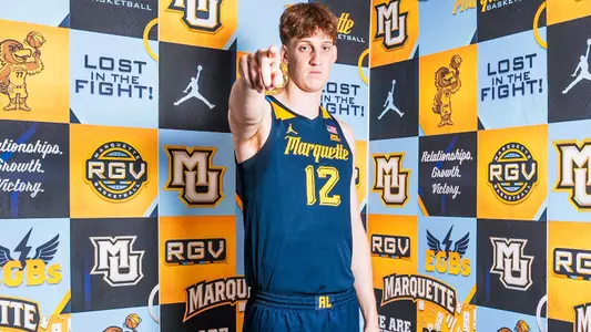 12 Ben Gold
Marquette Mens Basketball Media day at the Al McGuire Center in Milwaukee, WI.