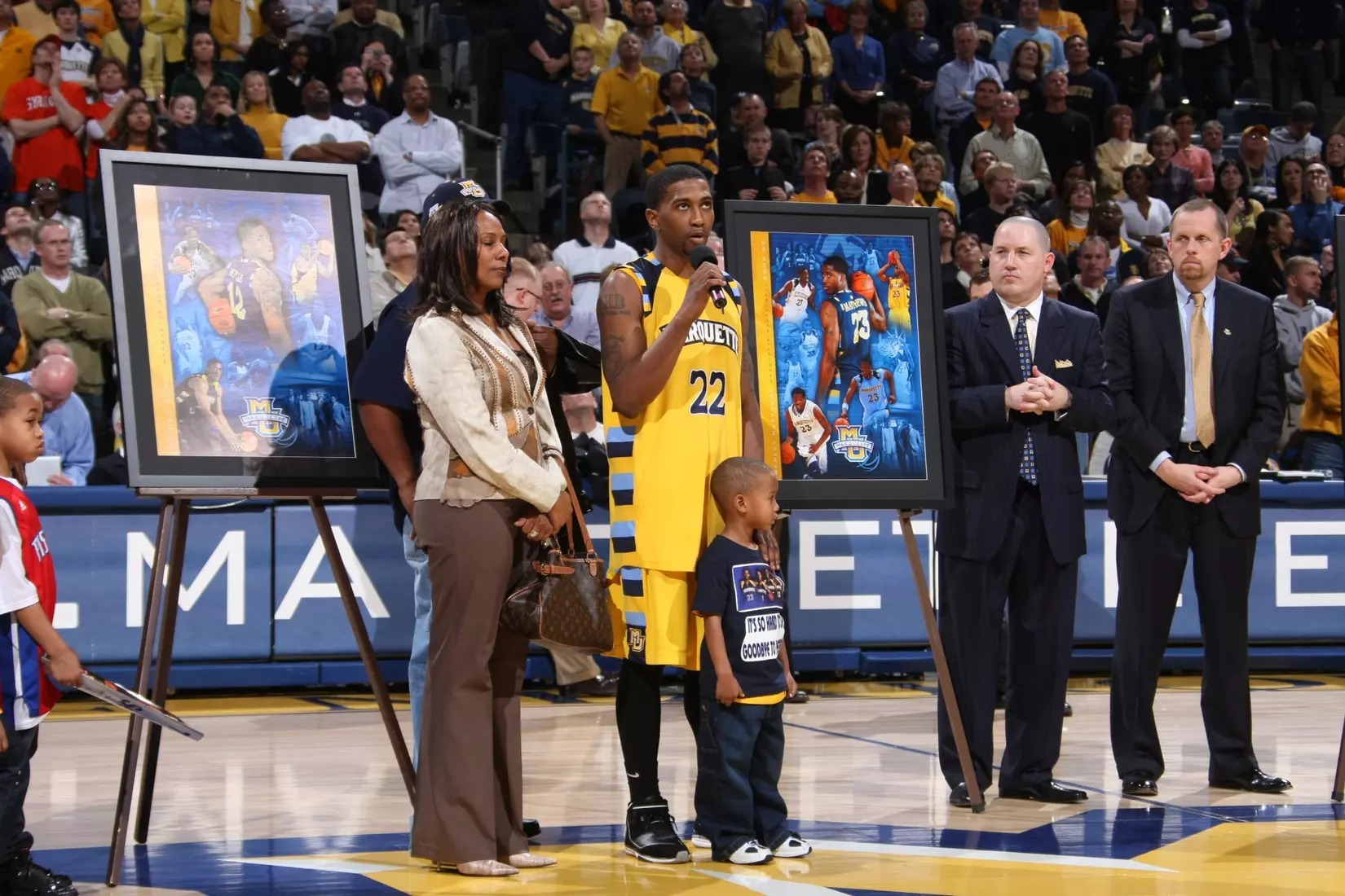 MU
Men's Basketball
MILWAUKEE - March 7: This image was made during the NCAA game between the University of Connecticut and Marquette University on March 7, 2009 at the Bradley Center in Milwaukee, Wisconsin.