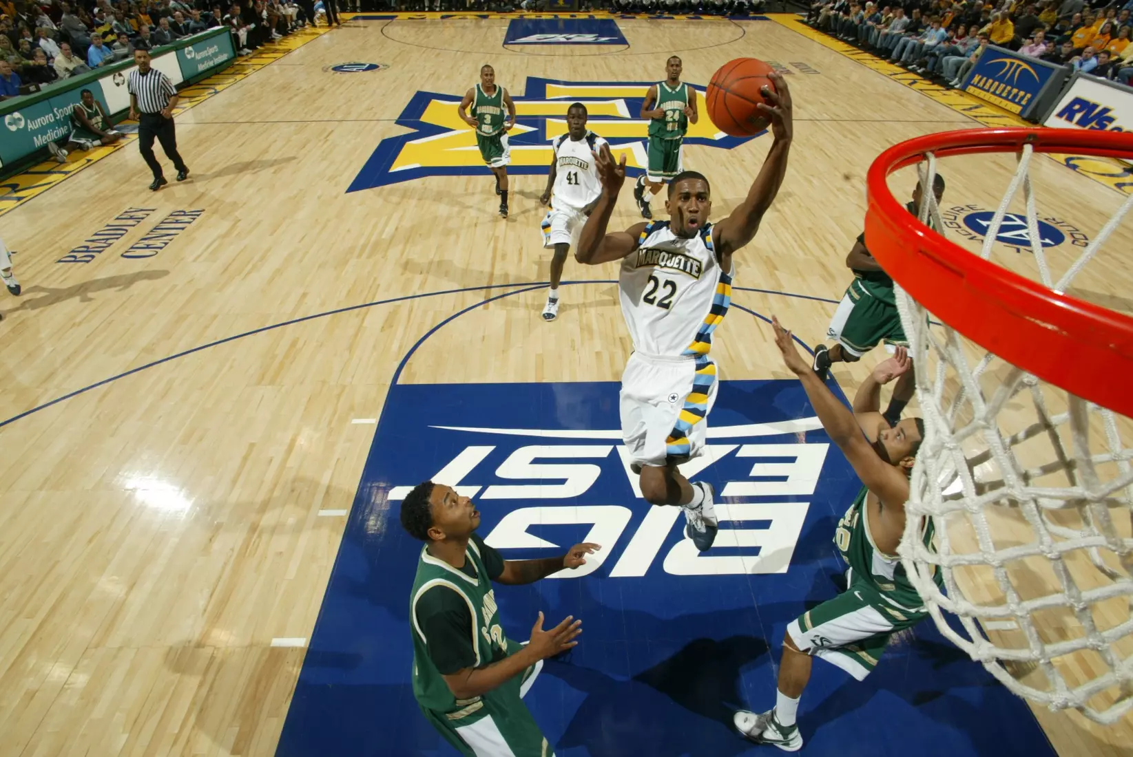 Jerel McNeal
MILWAUKEE - December 15: This image was made during the NCAA basketball game between Sacramento State University and Marquette University on December 15, 2007 at the Bradley Center in Milwaukee, Wisconsin.