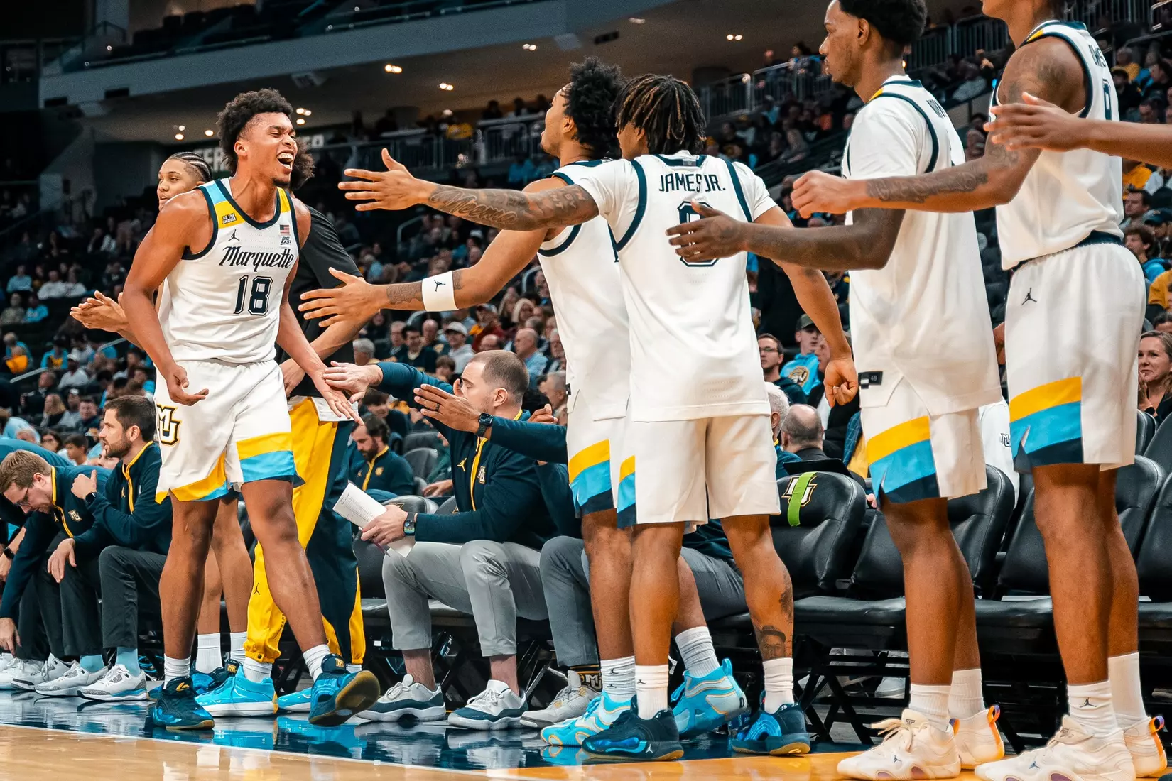 Marquette Mens Basketball beats Albany 82-53 at the Fiserv Forum in Milwaukee, WI on November 3rd, 2025.