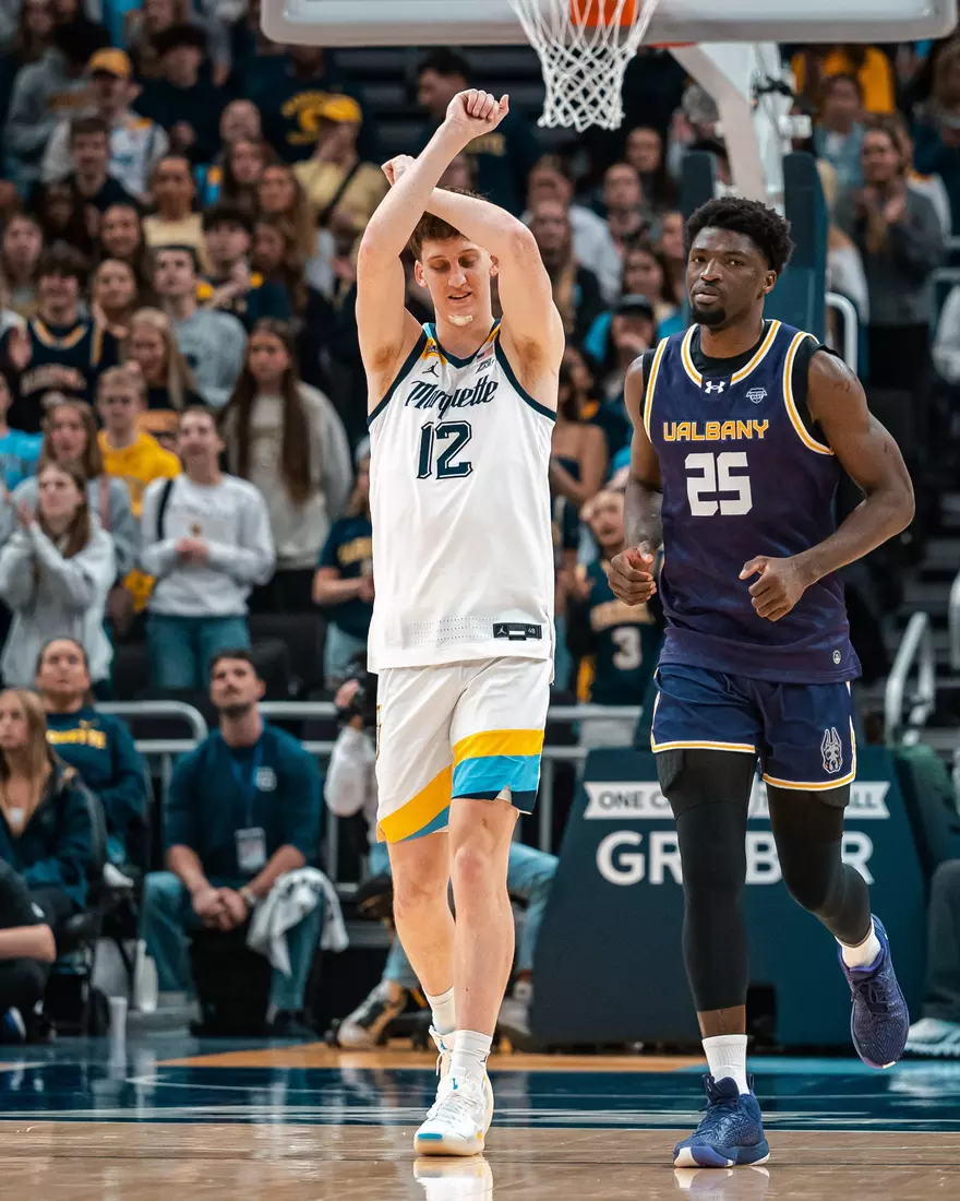 Marquette Mens Basketball beats Albany 82-53 at the Fiserv Forum in Milwaukee, WI on November 3rd, 2025.