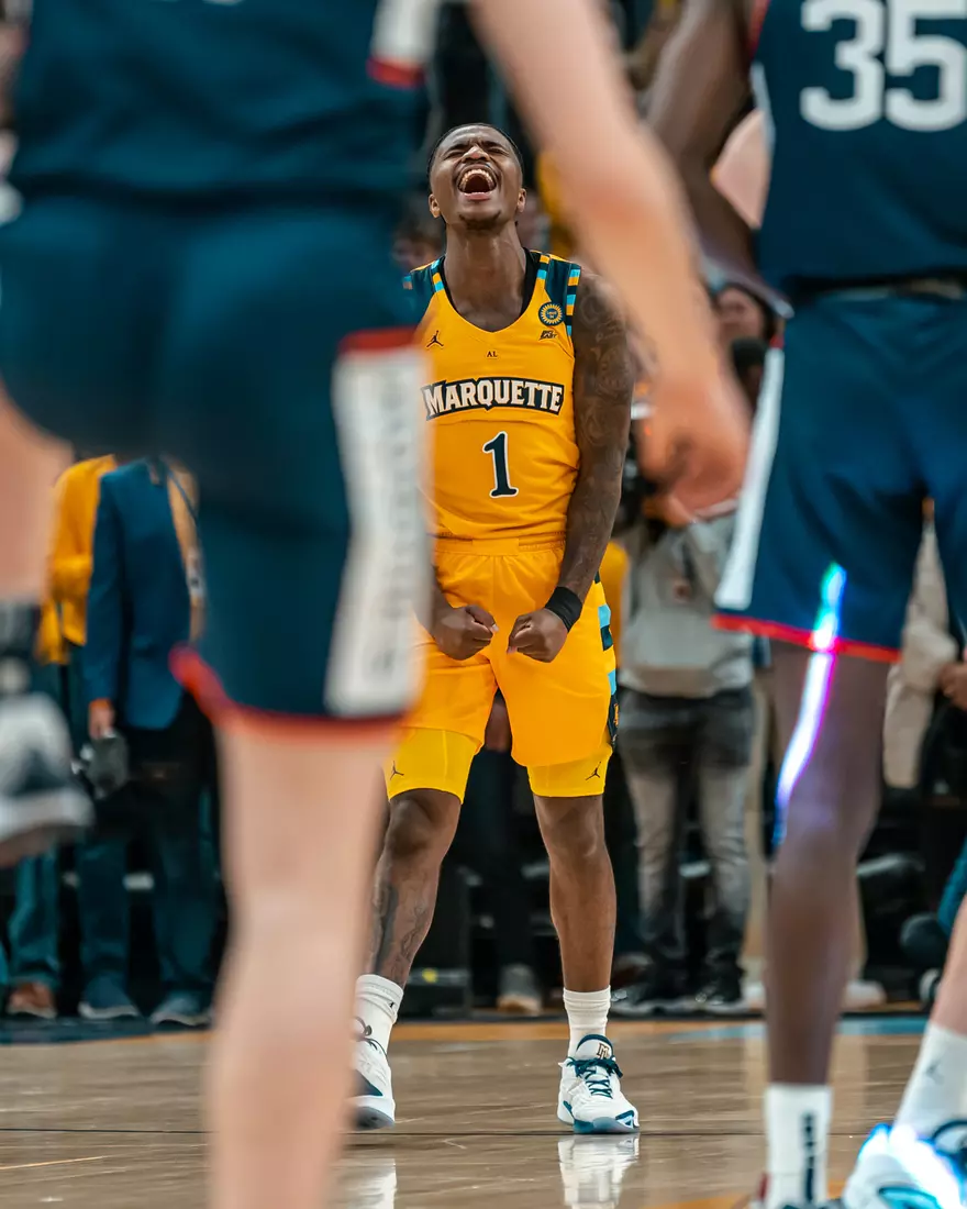#9 Marquette Men's Basketball falls to UCONN 77-69 on National Marquette Day on Saturday, February 1st, 2025 at Fiserv Forum in Milwaukee, WI