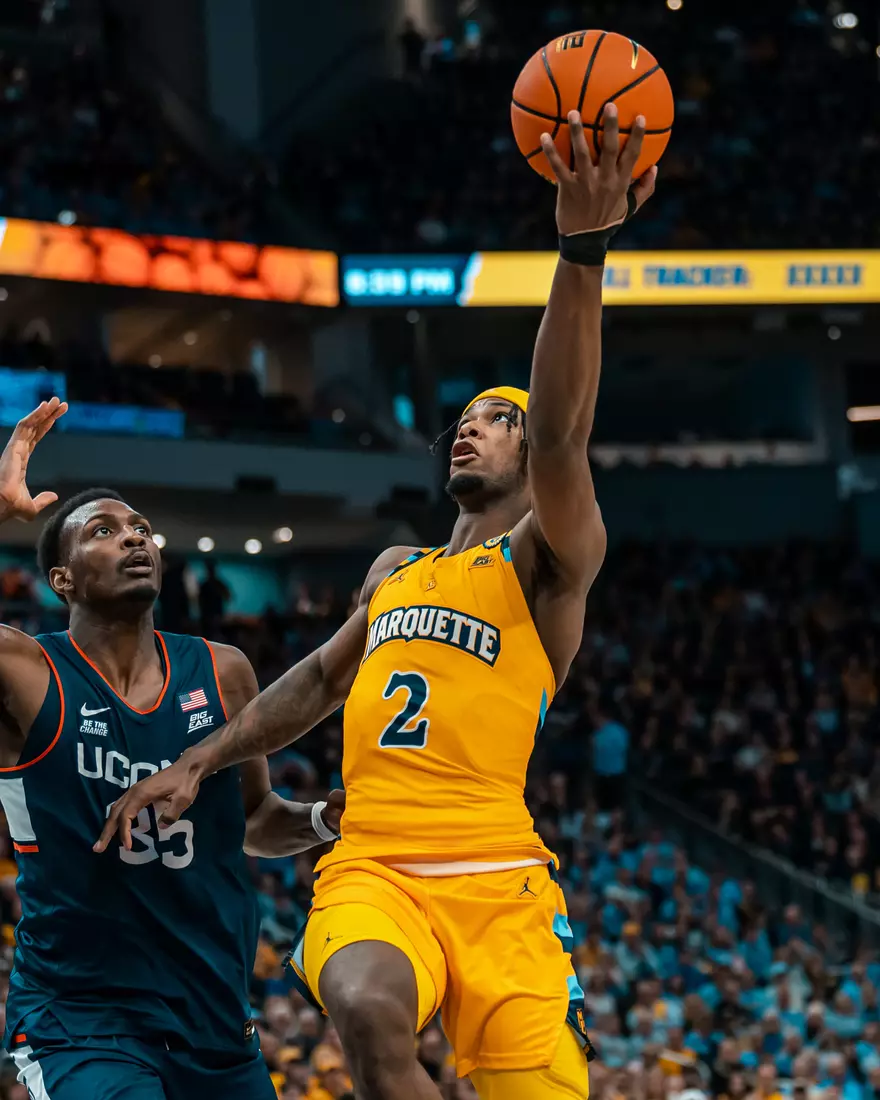 #9 Marquette Men's Basketball falls to UCONN 77-69 on National Marquette Day on Saturday, February 1st, 2025 at Fiserv Forum in Milwaukee, WI