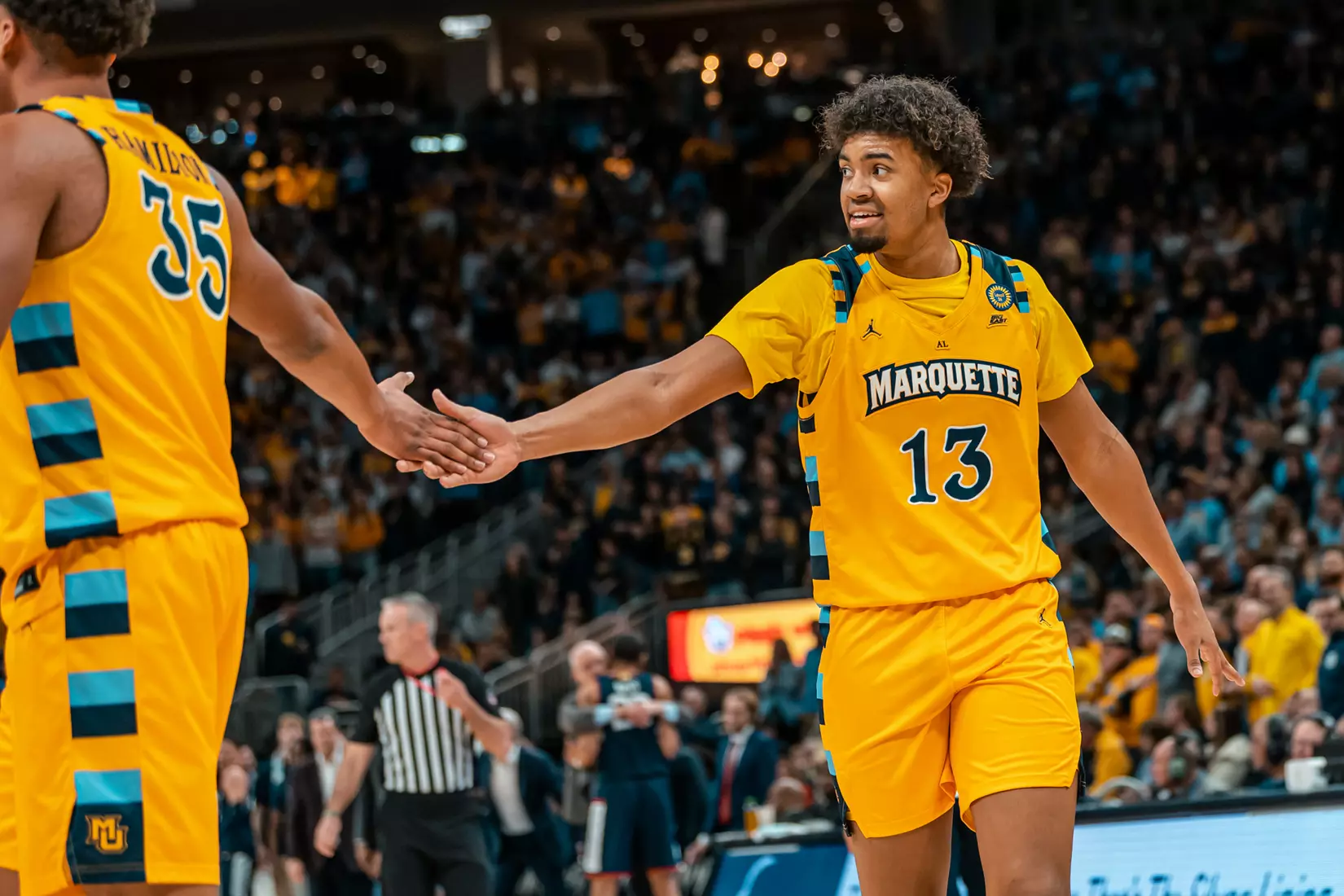#9 Marquette Men's Basketball falls to UCONN 77-69 on National Marquette Day on Saturday, February 1st, 2025 at Fiserv Forum in Milwaukee, WI