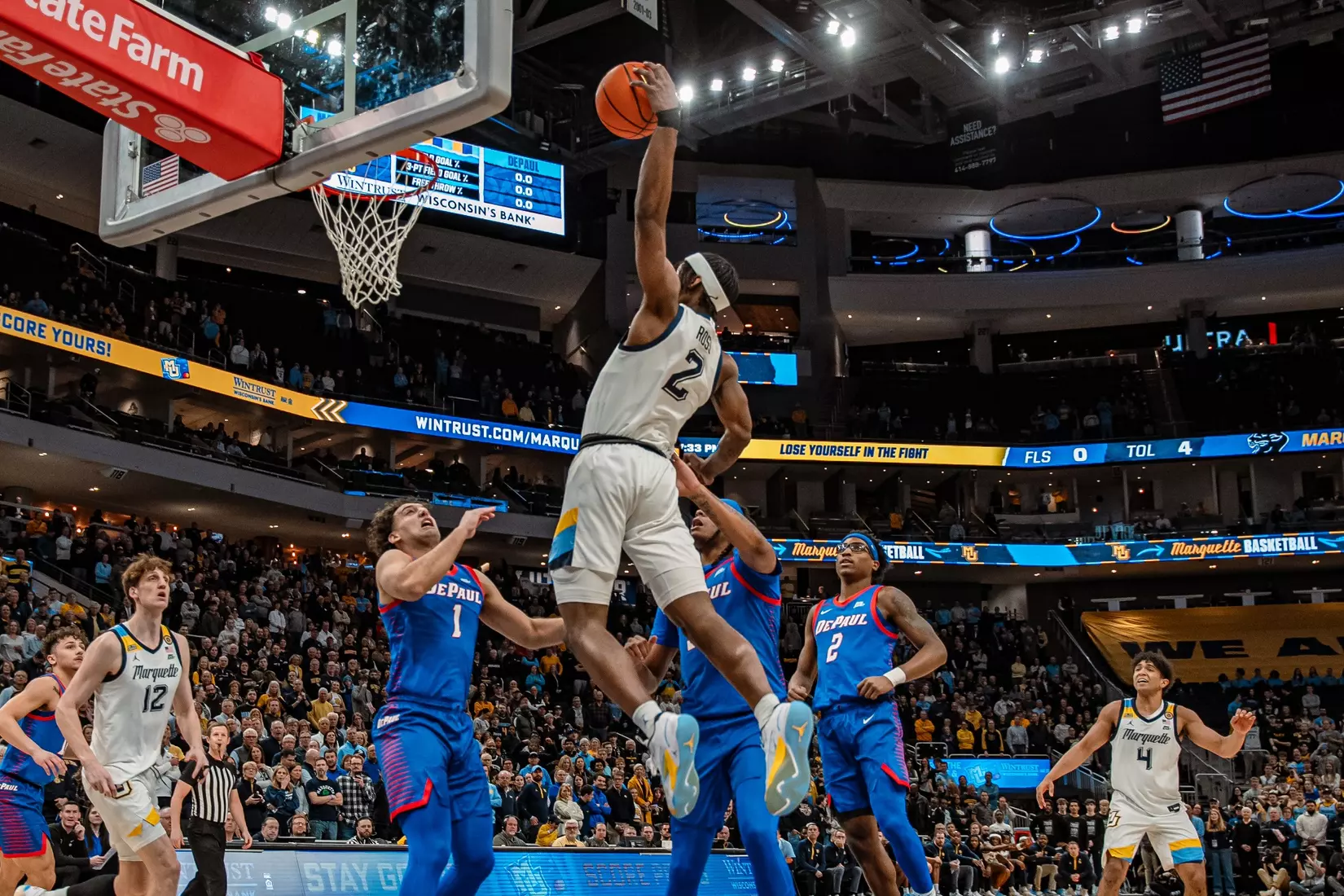 #18 Marquette Men's Basketball defeats to DePaul 68-58 on Tuesday, February 11th, 2025 at Fiserv Forum in Milwaukee, WI