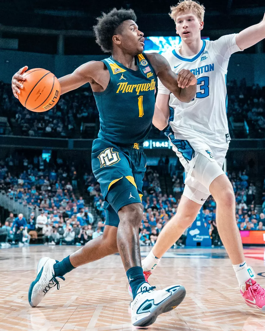 #11 Marquette Men's Basketball falls to Creighton 67-77 on Saturday, February 8th, 2025 at the CHI health center in Omaha Nebraska