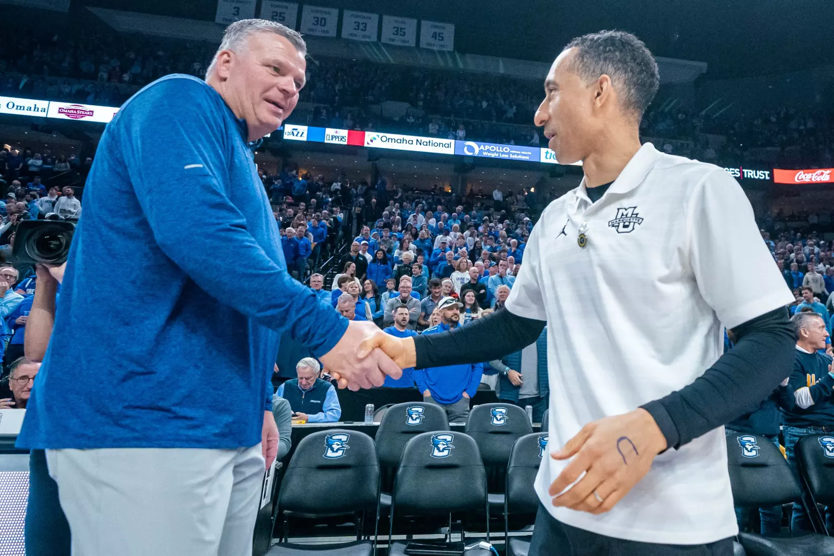 #11 Marquette Men's Basketball falls to Creighton 67-77 on Saturday, February 8th, 2025 at the CHI health center in Omaha Nebraska