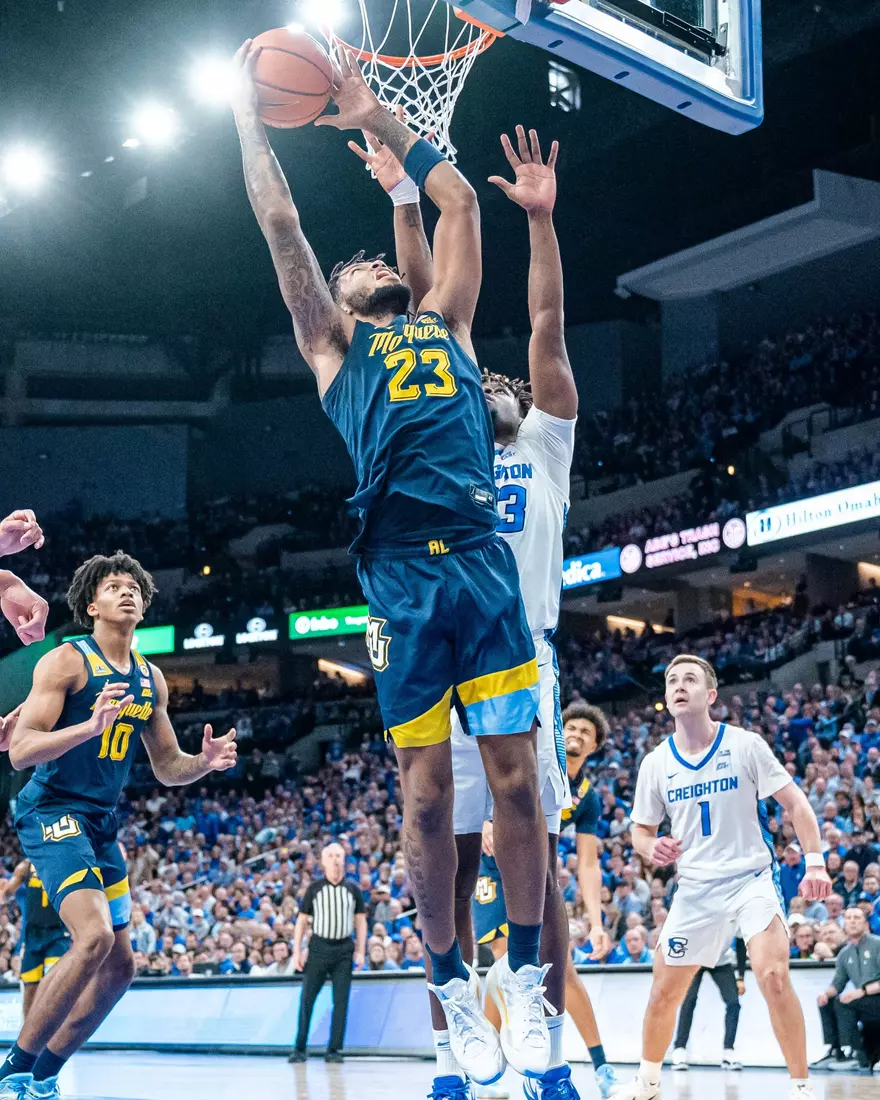 #11 Marquette Men's Basketball falls to Creighton 67-77 on Saturday, February 8th, 2025 at the CHI health center in Omaha Nebraska