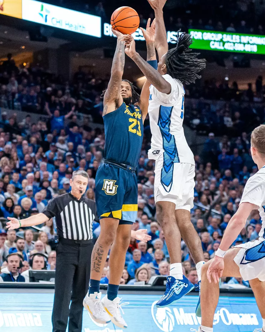 #11 Marquette Men's Basketball falls to Creighton 67-77 on Saturday, February 8th, 2025 at the CHI health center in Omaha Nebraska