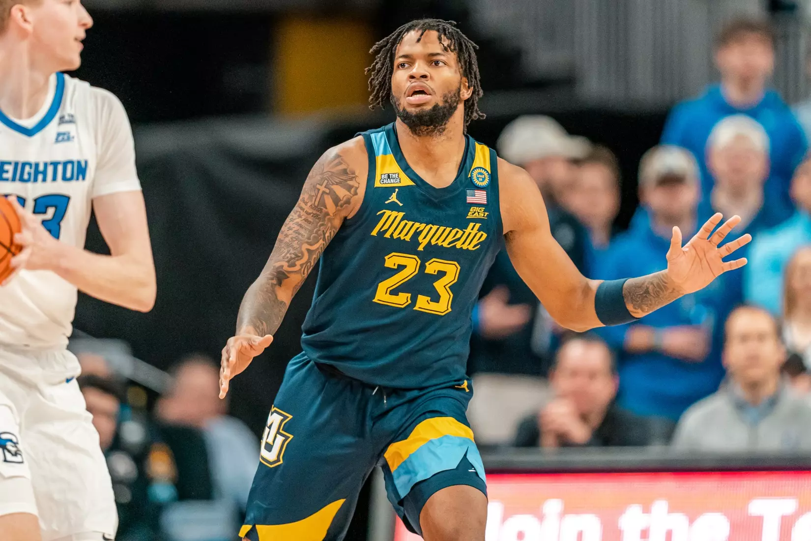 #11 Marquette Men's Basketball falls to Creighton 67-77 on Saturday, February 8th, 2025 at the CHI health center in Omaha Nebraska