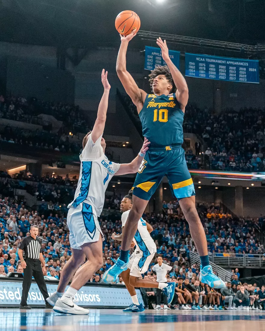 #11 Marquette Men's Basketball falls to Creighton 67-77 on Saturday, February 8th, 2025 at the CHI health center in Omaha Nebraska