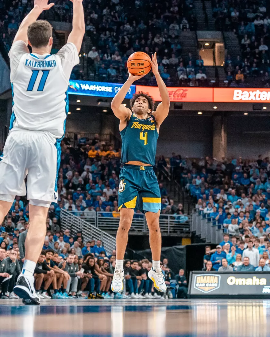 #11 Marquette Men's Basketball falls to Creighton 67-77 on Saturday, February 8th, 2025 at the CHI health center in Omaha Nebraska