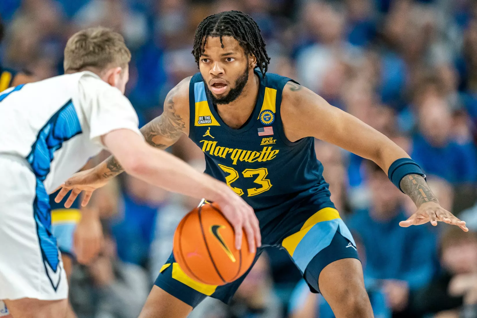 #11 Marquette Men's Basketball falls to Creighton 67-77 on Saturday, February 8th, 2025 at the CHI health center in Omaha Nebraska