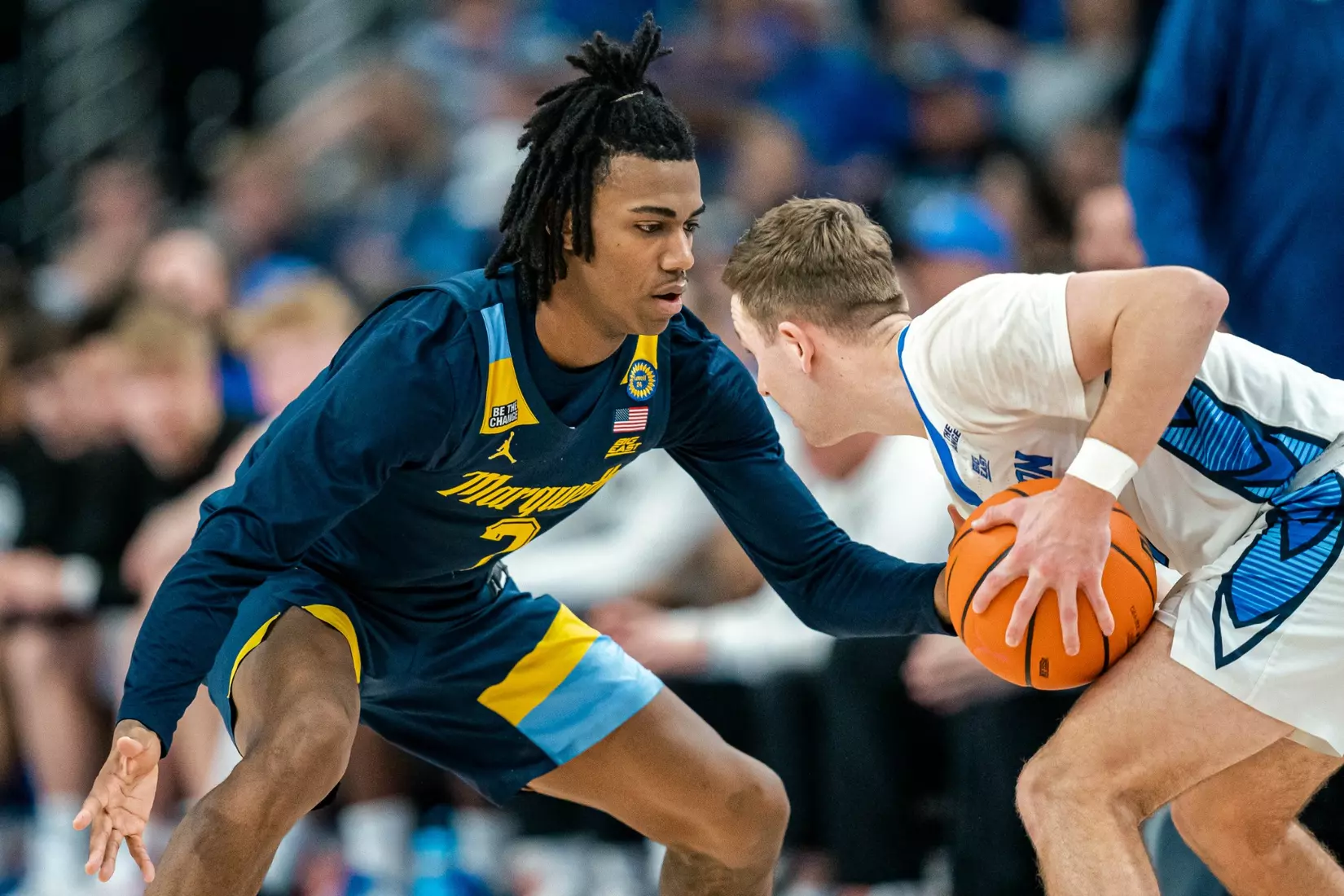 #11 Marquette Men's Basketball falls to Creighton 67-77 on Saturday, February 8th, 2025 at the CHI health center in Omaha Nebraska