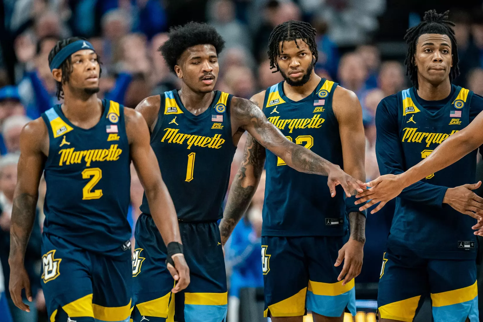 #11 Marquette Men's Basketball falls to Creighton 67-77 on Saturday, February 8th, 2025 at the CHI health center in Omaha Nebraska