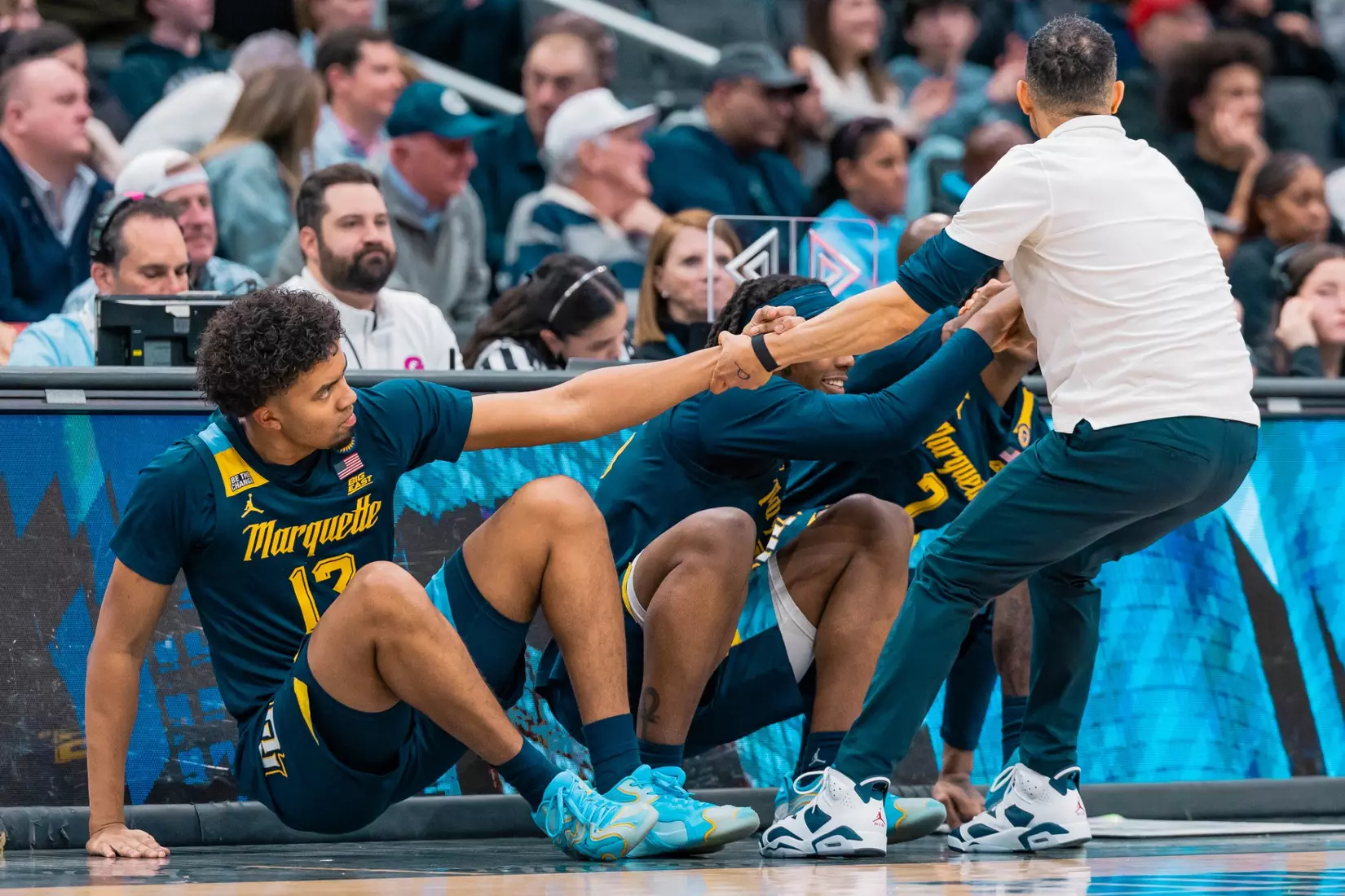 #21 Marquette Men's Basketball defeats Goergetown 76-61 on Saturday, March 1 2025 at Capital One Arena, Washington DC, USA.