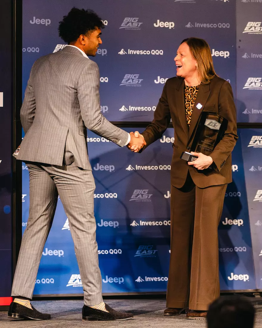 Stevie Mitchell receives the BIG EAST Scholar Athlete of the Year at the 2025 BIG EAST Awards at Madison Square Garden on Wednesday March 12, 2025 in New York City, NY.