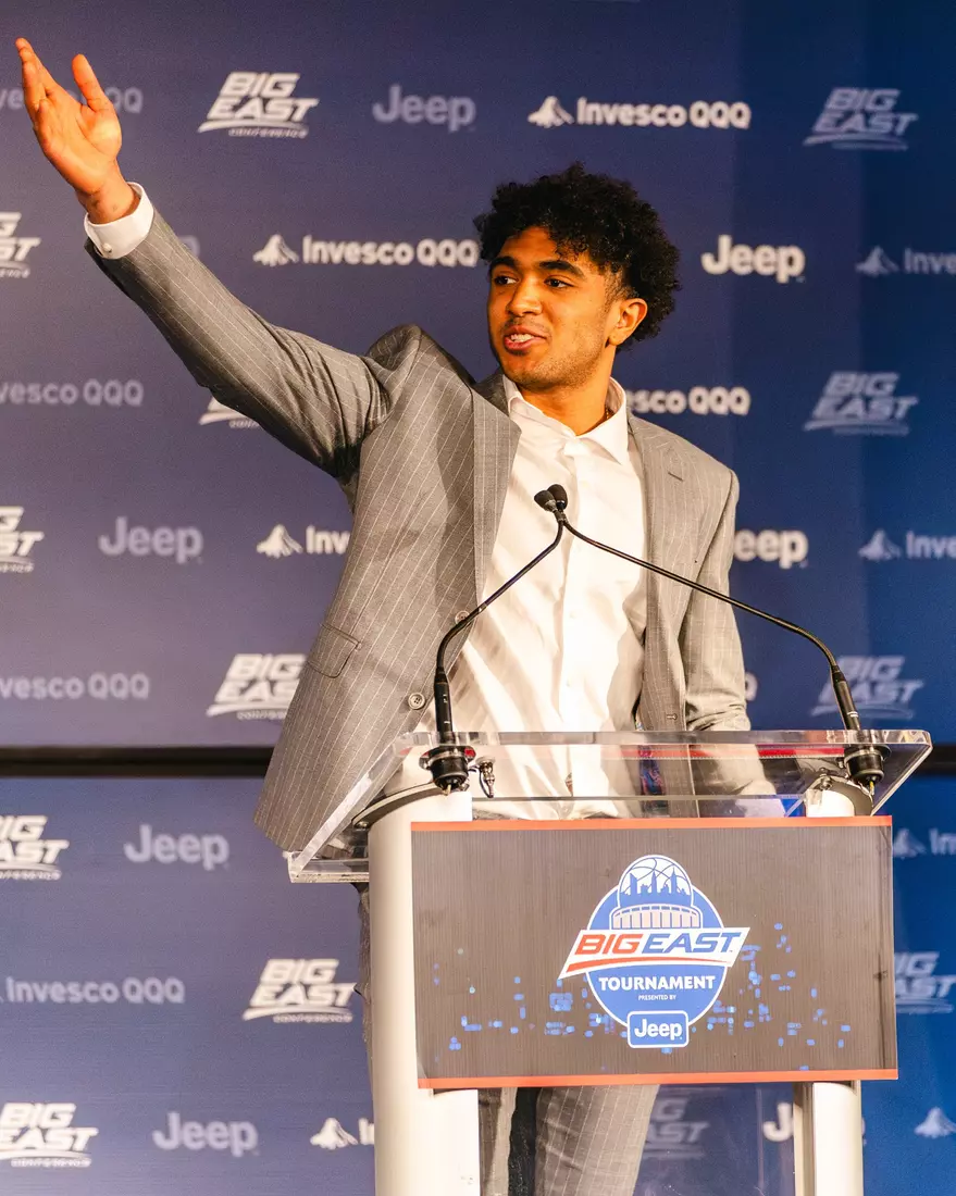 Stevie Mitchell receives the BIG EAST Scholar Athlete of the Year at the 2025 BIG EAST Awards at Madison Square Garden on Wednesday March 12, 2025 in New York City, NY.