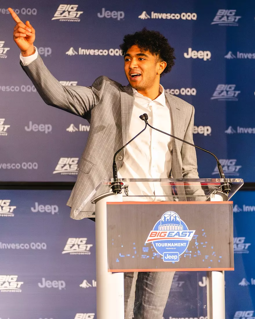 Stevie Mitchell receives the BIG EAST Scholar Athlete of the Year at the 2025 BIG EAST Awards at Madison Square Garden on Wednesday March 12, 2025 in New York City, NY.