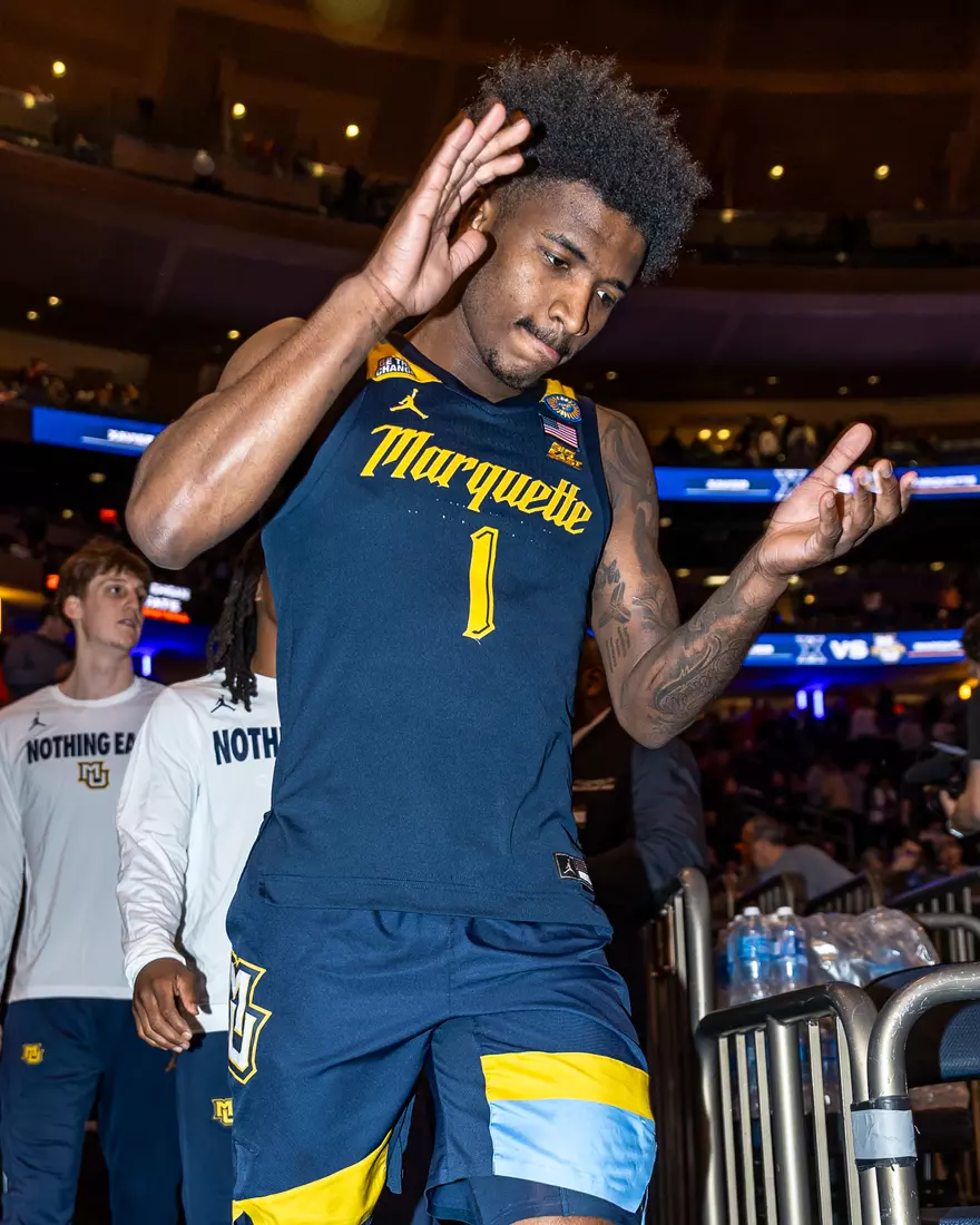 #25 Marquette Men's Basketball defeats Xavier 89-87 in the quarter finals of the BIg East Tournament on Thursday, March 13th, 2025 at Madison Square Garden, in New York, New York.
