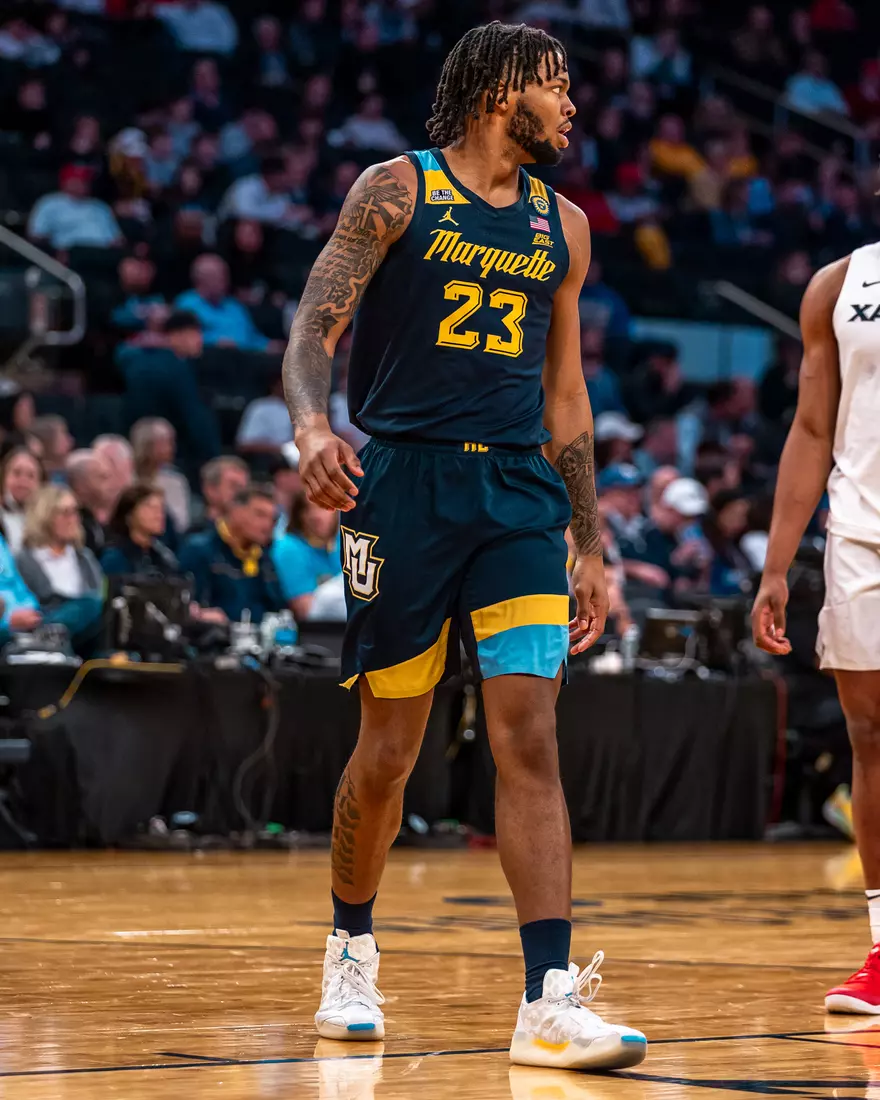 #25 Marquette Men's Basketball defeats Xavier 89-87 in the quarter finals of the BIg East Tournament on Thursday, March 13th, 2025 at Madison Square Garden, in New York, New York.
