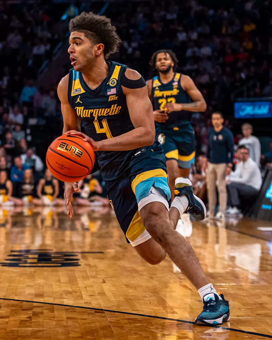 #25 Marquette Men's Basketball defeats Xavier 89-87 in the quarter finals of the BIg East Tournament on Thursday, March 13th, 2025 at Madison Square Garden, in New York, New York.