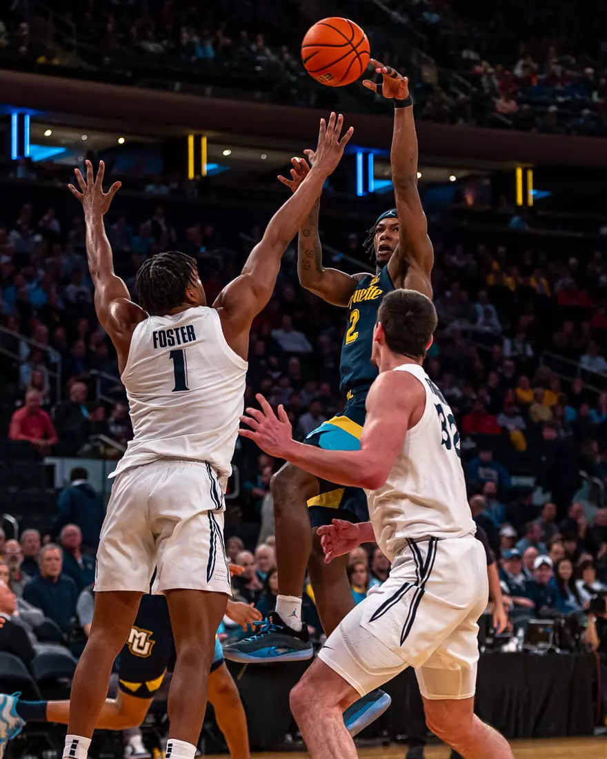 #25 Marquette Men's Basketball defeats Xavier 89-87 in the quarter finals of the BIg East Tournament on Thursday, March 13th, 2025 at Madison Square Garden, in New York, New York.