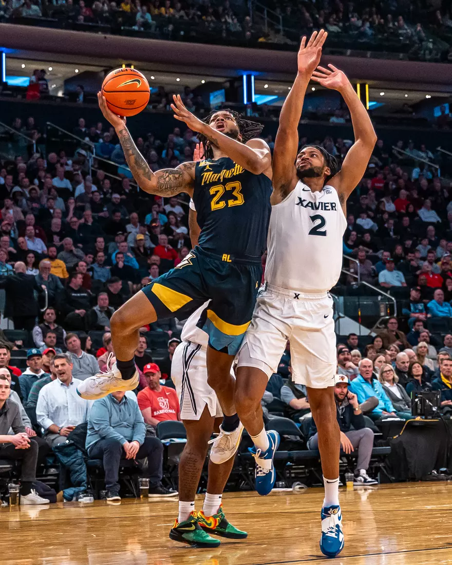 #25 Marquette Men's Basketball defeats Xavier 89-87 in the quarter finals of the BIg East Tournament on Thursday, March 13th, 2025 at Madison Square Garden, in New York, New York.