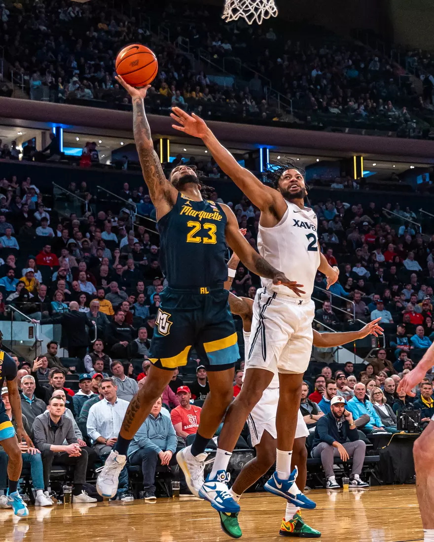 #25 Marquette Men's Basketball defeats Xavier 89-87 in the quarter finals of the BIg East Tournament on Thursday, March 13th, 2025 at Madison Square Garden, in New York, New York.