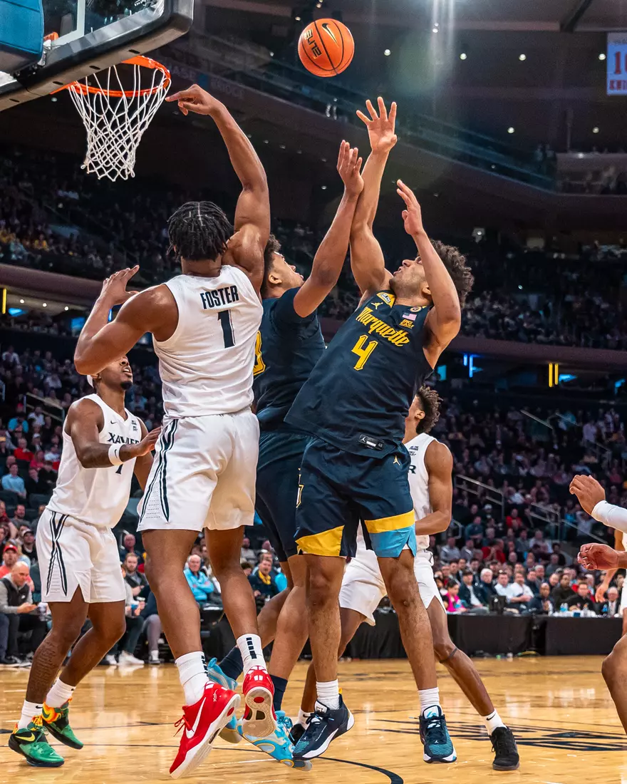 #25 Marquette Men's Basketball defeats Xavier 89-87 in the quarter finals of the BIg East Tournament on Thursday, March 13th, 2025 at Madison Square Garden, in New York, New York.