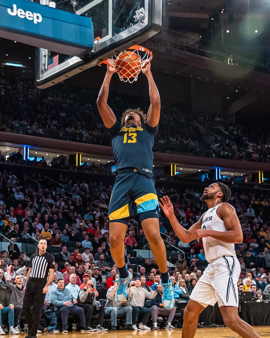 #25 Marquette Men's Basketball defeats Xavier 89-87 in the quarter finals of the BIg East Tournament on Thursday, March 13th, 2025 at Madison Square Garden, in New York, New York.
