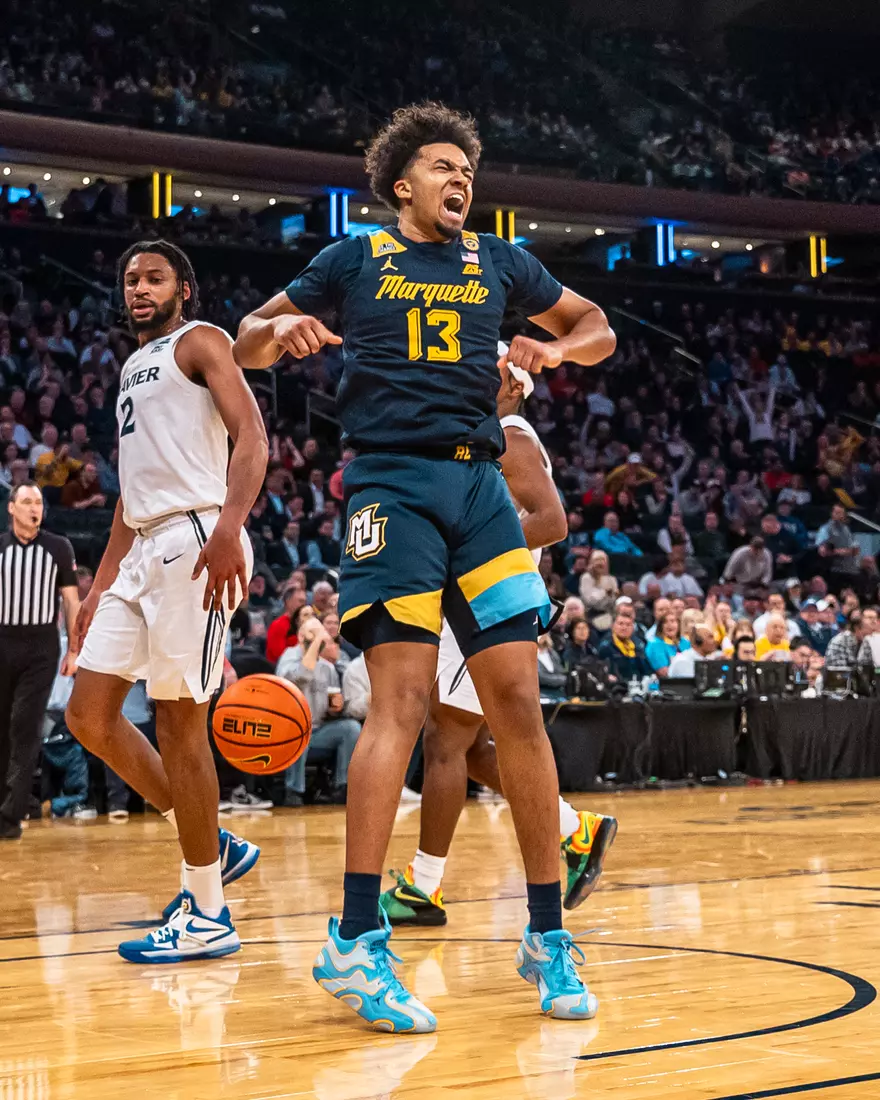#25 Marquette Men's Basketball defeats Xavier 89-87 in the quarter finals of the BIg East Tournament on Thursday, March 13th, 2025 at Madison Square Garden, in New York, New York.