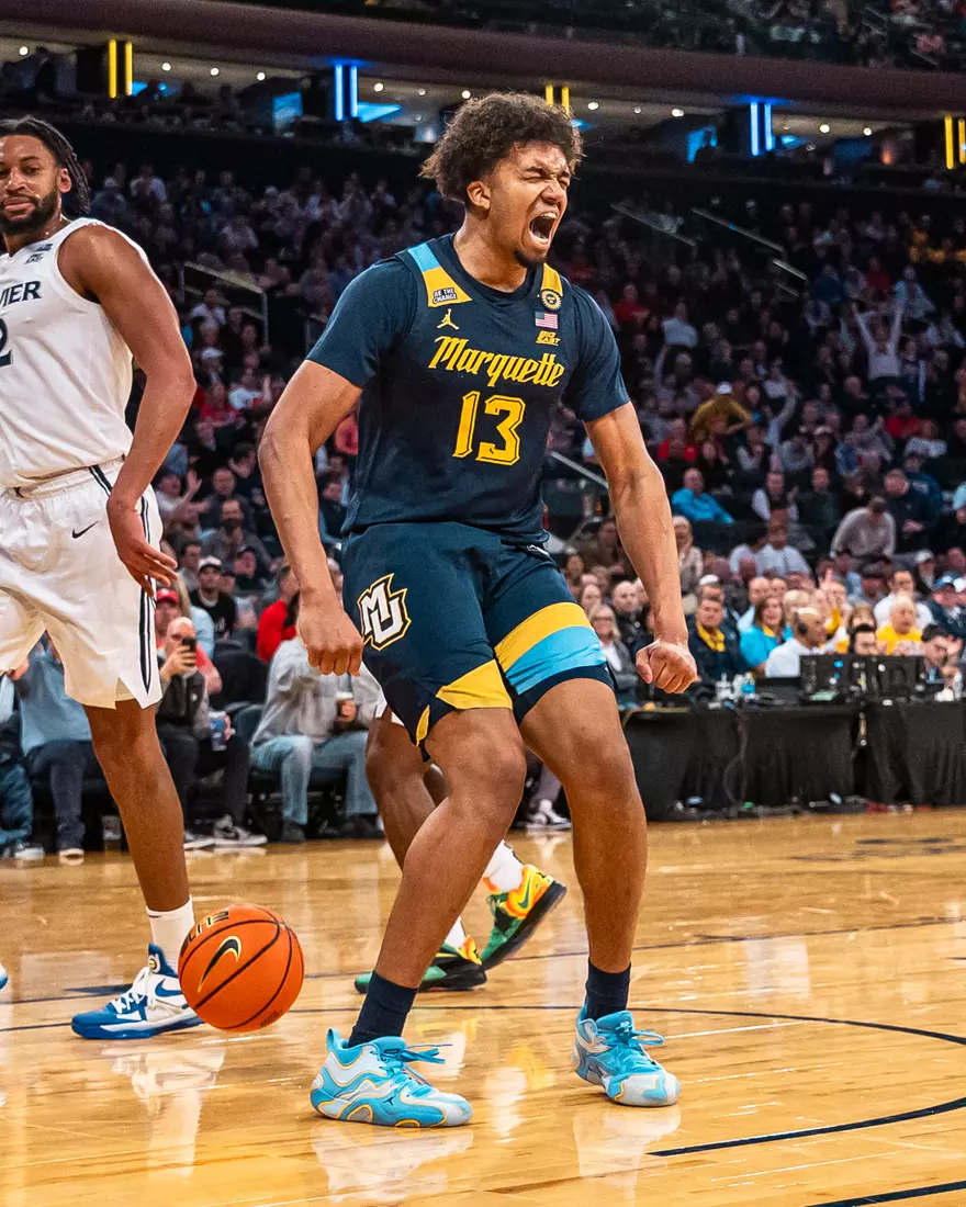 #25 Marquette Men's Basketball defeats Xavier 89-87 in the quarter finals of the BIg East Tournament on Thursday, March 13th, 2025 at Madison Square Garden, in New York, New York.