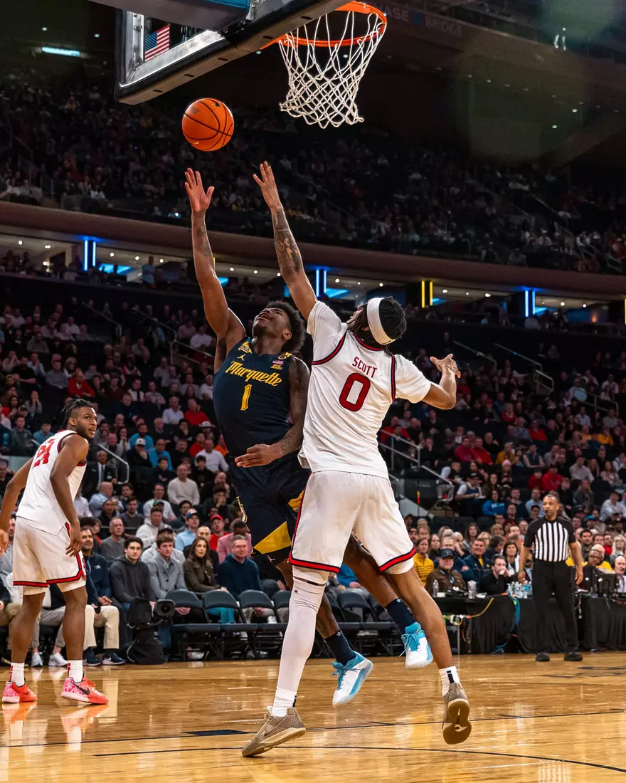#25 Marquette Men's Basketball falls to St. Johns 63-79 in the semi-finals of the BIg East Tournament on Friday, March 14th, 2025 at Madison Square Garden, in New York, New York.