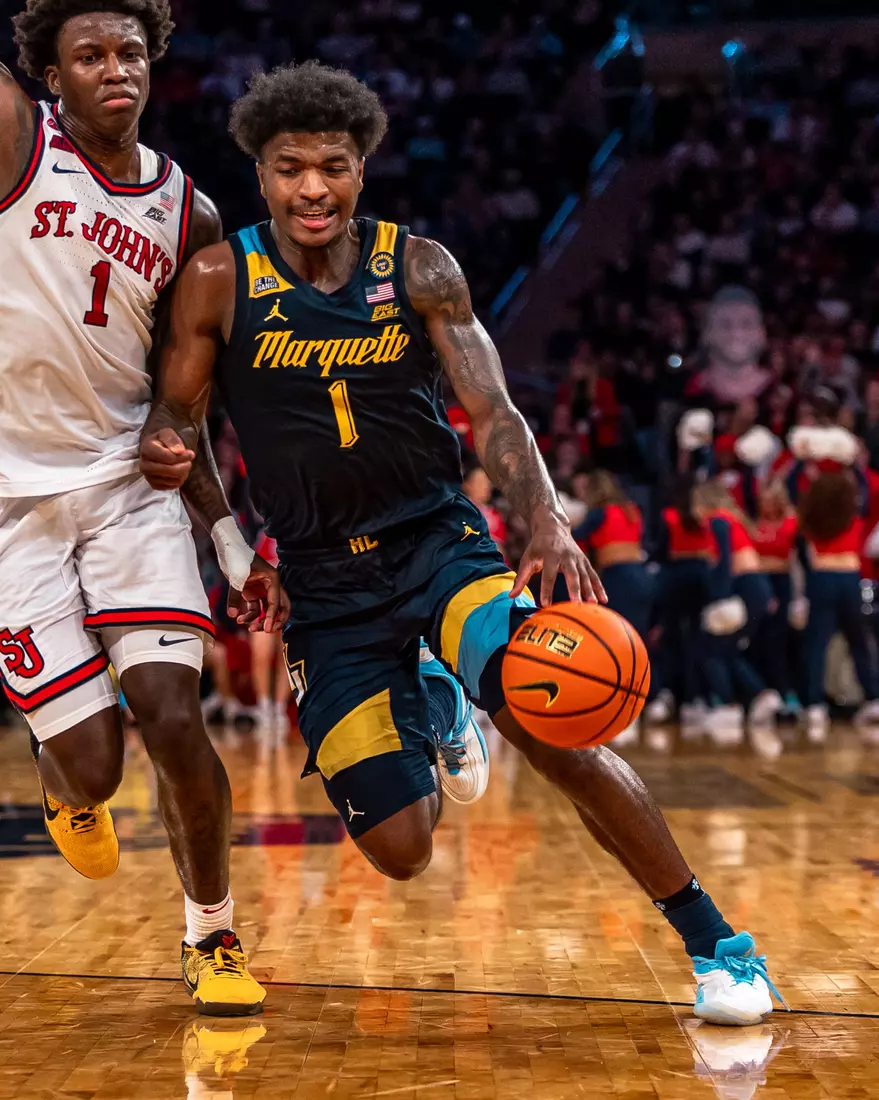 #25 Marquette Men's Basketball falls to St. Johns 63-79 in the semi-finals of the BIg East Tournament on Friday, March 14th, 2025 at Madison Square Garden, in New York, New York.