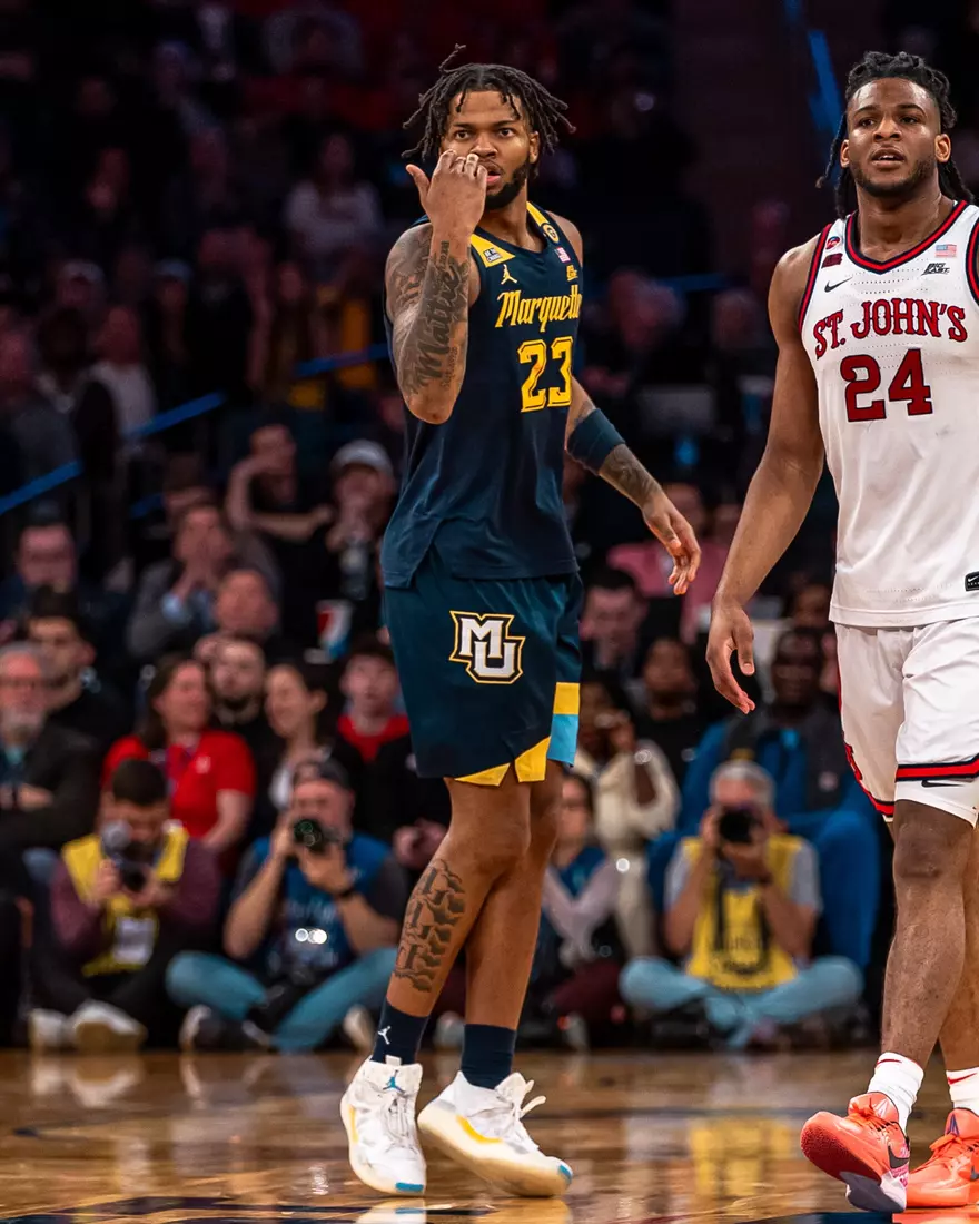 #25 Marquette Men's Basketball falls to St. Johns 63-79 in the semi-finals of the BIg East Tournament on Friday, March 14th, 2025 at Madison Square Garden, in New York, New York.