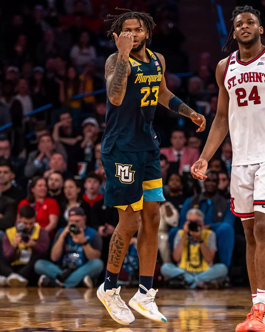 #25 Marquette Men's Basketball falls to St. Johns 63-79 in the semi-finals of the BIg East Tournament on Friday, March 14th, 2025 at Madison Square Garden, in New York, New York.