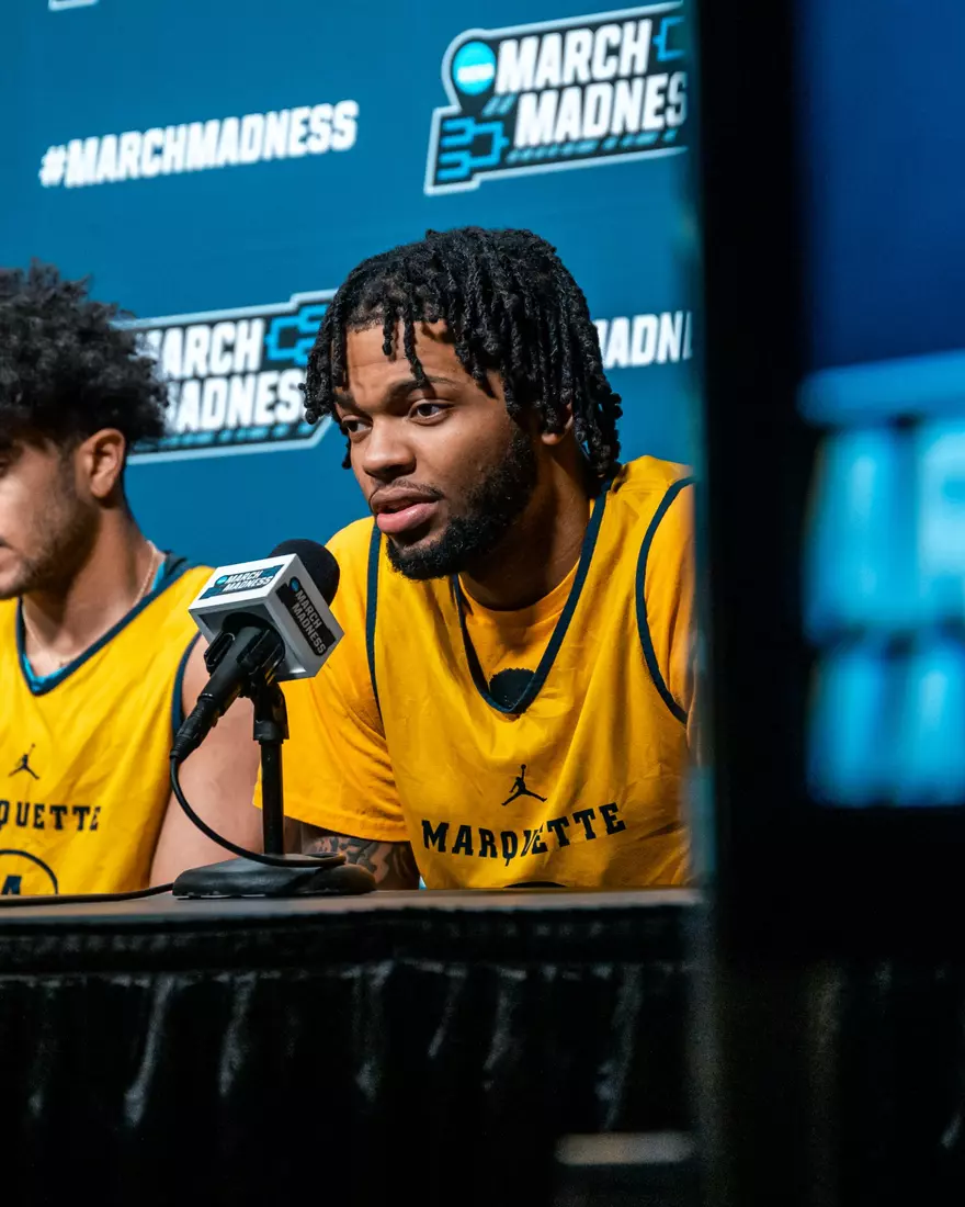 Marquette Men's Basketball media availibility and practice before the First Round of the NCAA Tournament on Thursday March 20, 2025 at Rocket Arena in Cleveland, OH.