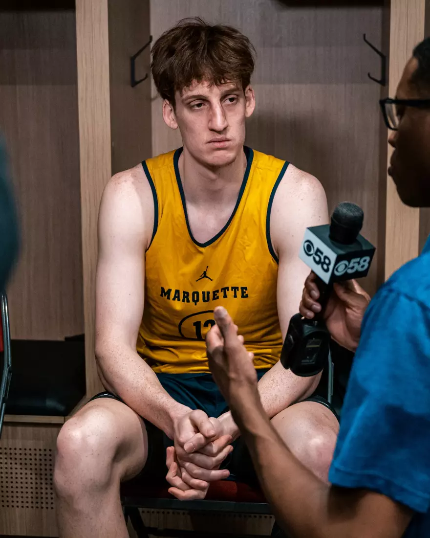 Marquette Men's Basketball media availibility and practice before the First Round of the NCAA Tournament on Thursday March 20, 2025 at Rocket Arena in Cleveland, OH.