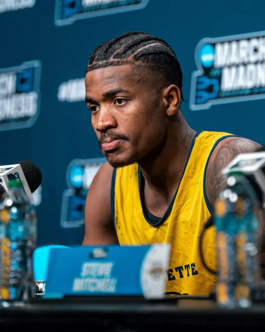 Marquette Men's Basketball media availibility and practice before the First Round of the NCAA Tournament on Thursday March 20, 2025 at Rocket Arena in Cleveland, OH.