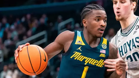 #21 Marquette Men's Basketball defeats Goergetown 76-61 on Saturday, March 1 2025 at Capital One Arena, Washington DC, USA.