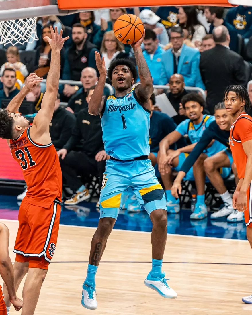 #20 Marquette Men's Basketball defeats #6 St.Johns 86-84  on Saturday, March 8th, 2025 at Fiserv Forum in Milwaukee, WI.