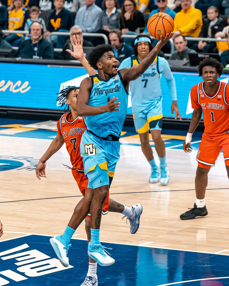 #20 Marquette Men's Basketball defeats #6 St.Johns 86-84  on Saturday, March 8th, 2025 at Fiserv Forum in Milwaukee, WI.