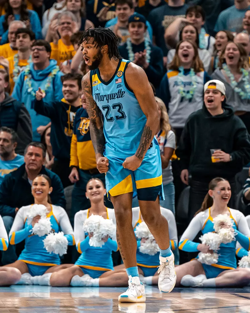 #20 Marquette Men's Basketball defeats #6 St.Johns 86-84  on Saturday, March 8th, 2025 at Fiserv Forum in Milwaukee, WI.