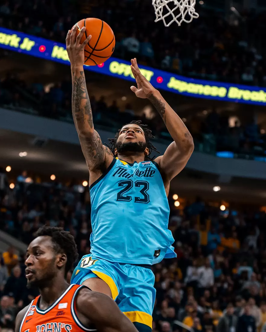 #20 Marquette Men's Basketball defeats #6 St.Johns 86-84  on Saturday, March 8th, 2025 at Fiserv Forum in Milwaukee, WI.