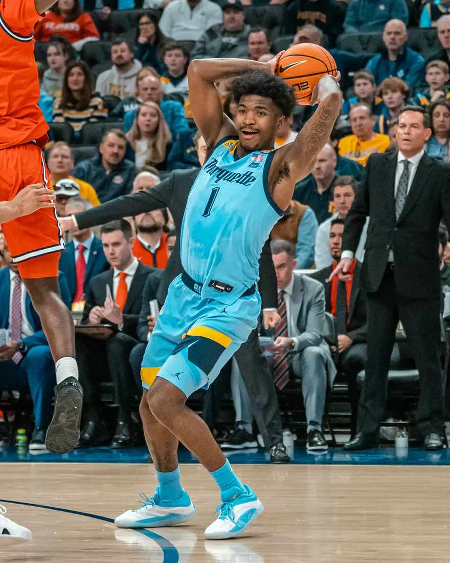 #20 Marquette Men's Basketball defeats #6 St.Johns 86-84  on Saturday, March 8th, 2025 at Fiserv Forum in Milwaukee, WI.