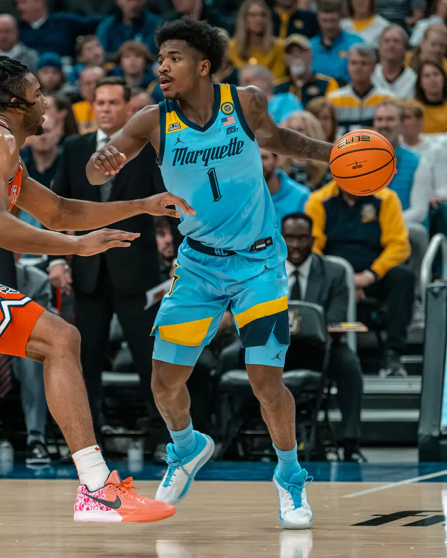 #20 Marquette Men's Basketball defeats #6 St.Johns 86-84  on Saturday, March 8th, 2025 at Fiserv Forum in Milwaukee, WI.