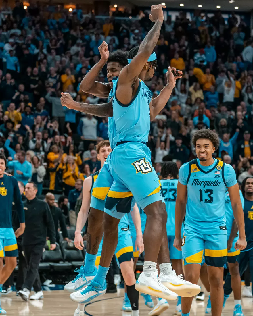 #20 Marquette Men's Basketball defeats #6 St.Johns 86-84  on Saturday, March 8th, 2025 at Fiserv Forum in Milwaukee, WI.