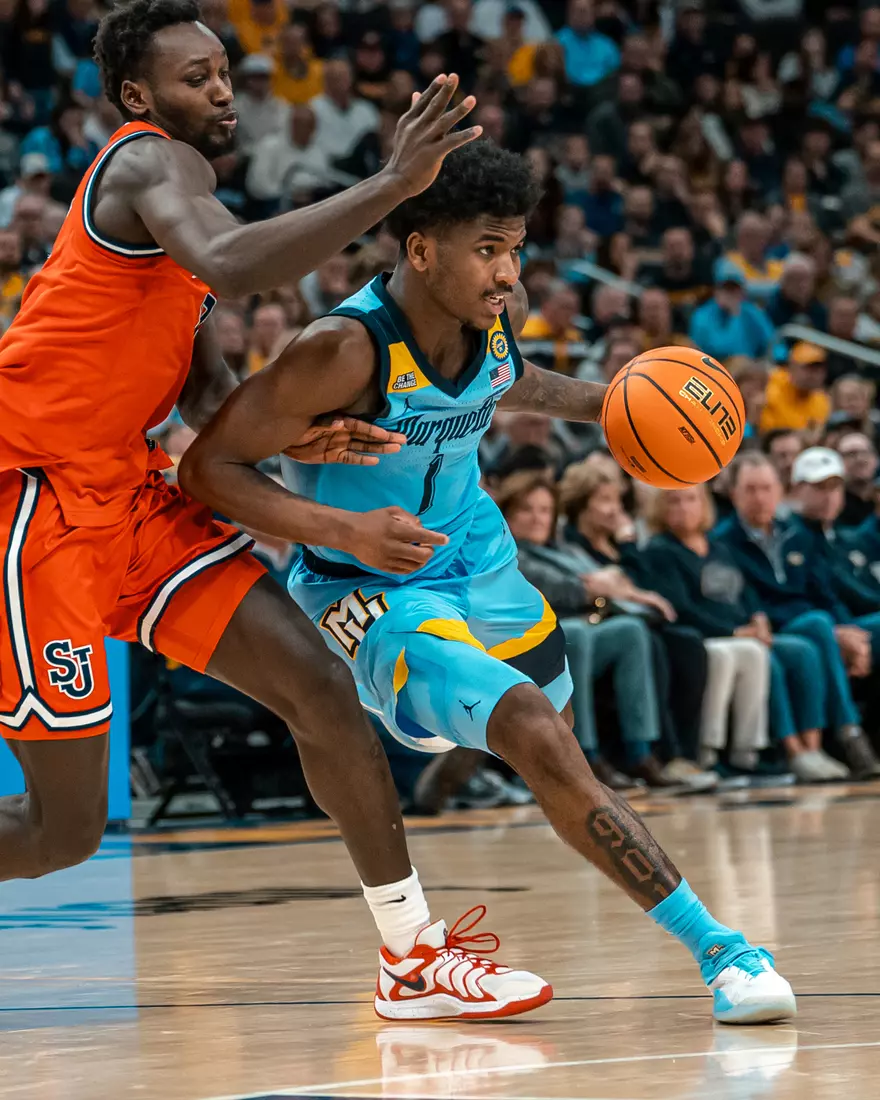 #20 Marquette Men's Basketball defeats #6 St.Johns 86-84  on Saturday, March 8th, 2025 at Fiserv Forum in Milwaukee, WI.